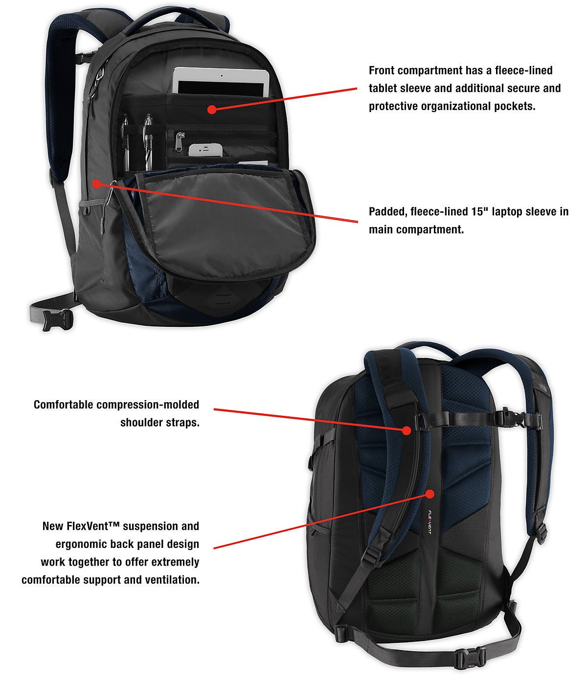 north face backpack computer sleeve The North Face Recon